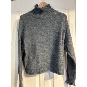 Anthropologie Gray Mock Turtleneck Sweater